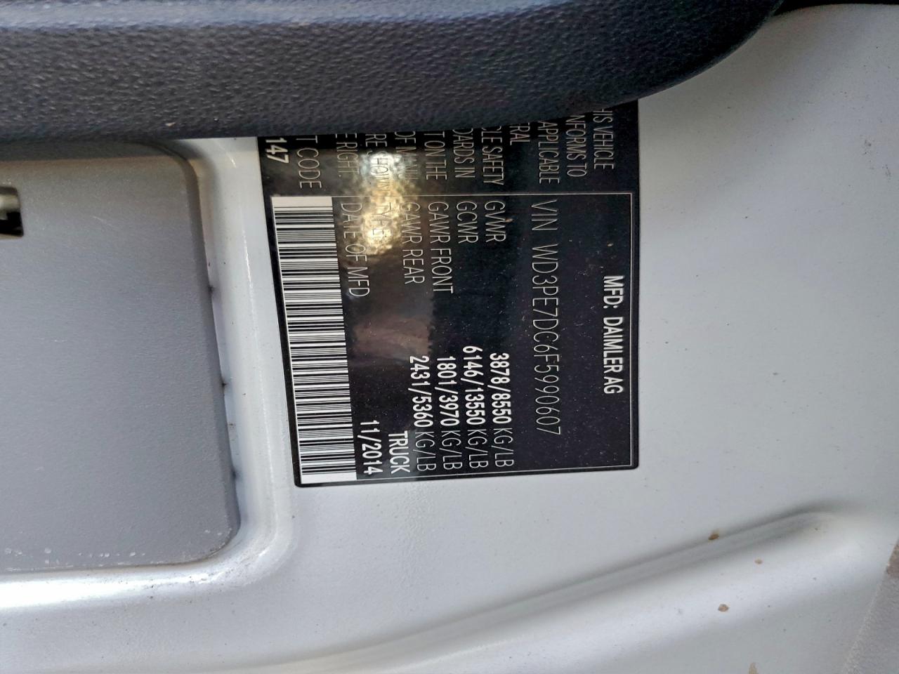 2015 MERCEDES-BENZ SPRINTER 2500 photo 37