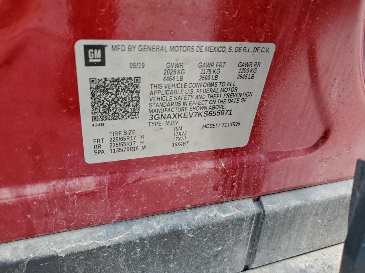 2019 CHEVROLET EQUINOX LT photo 37