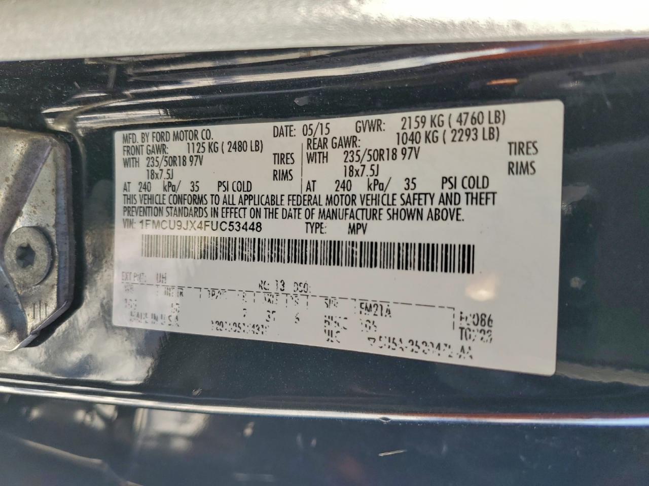 2015 FORD ESCAPE TITANIUM photo 13