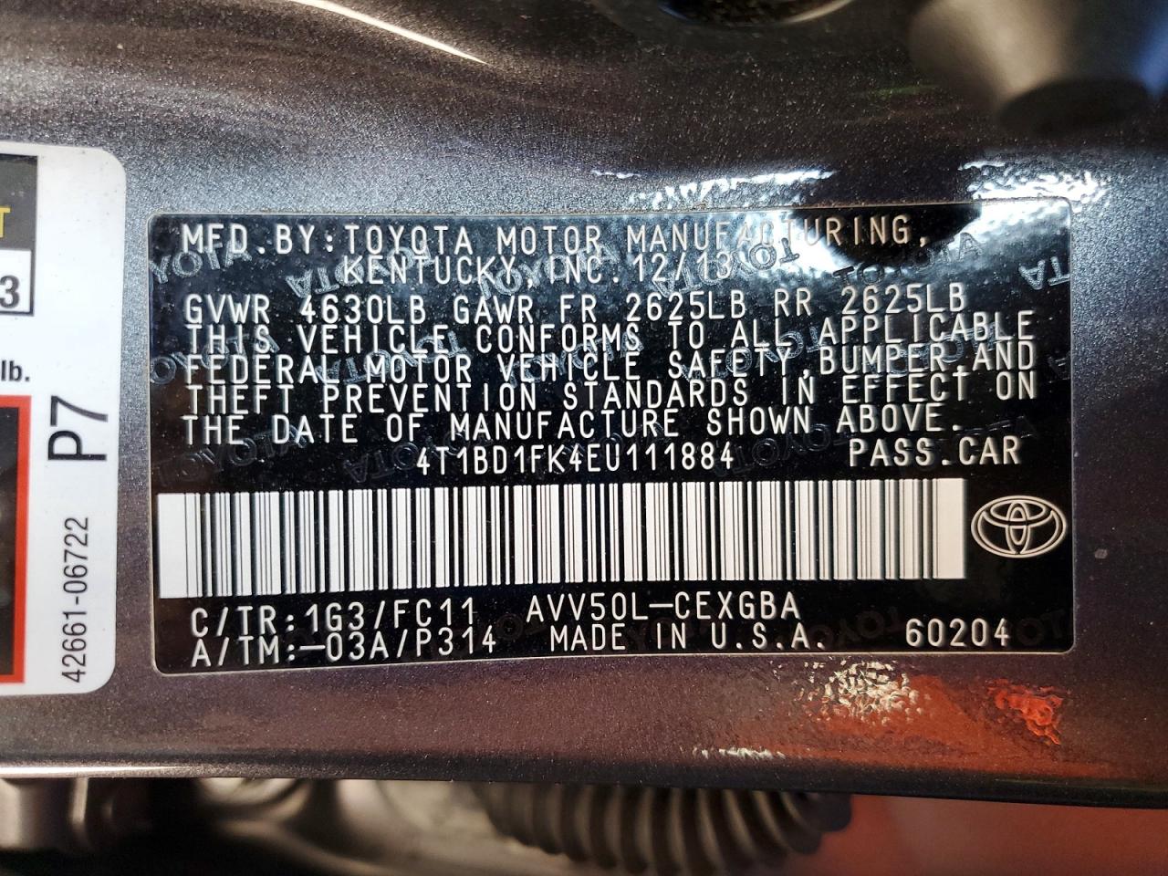2014 TOYOTA CAMRY HYBRID photo 23
