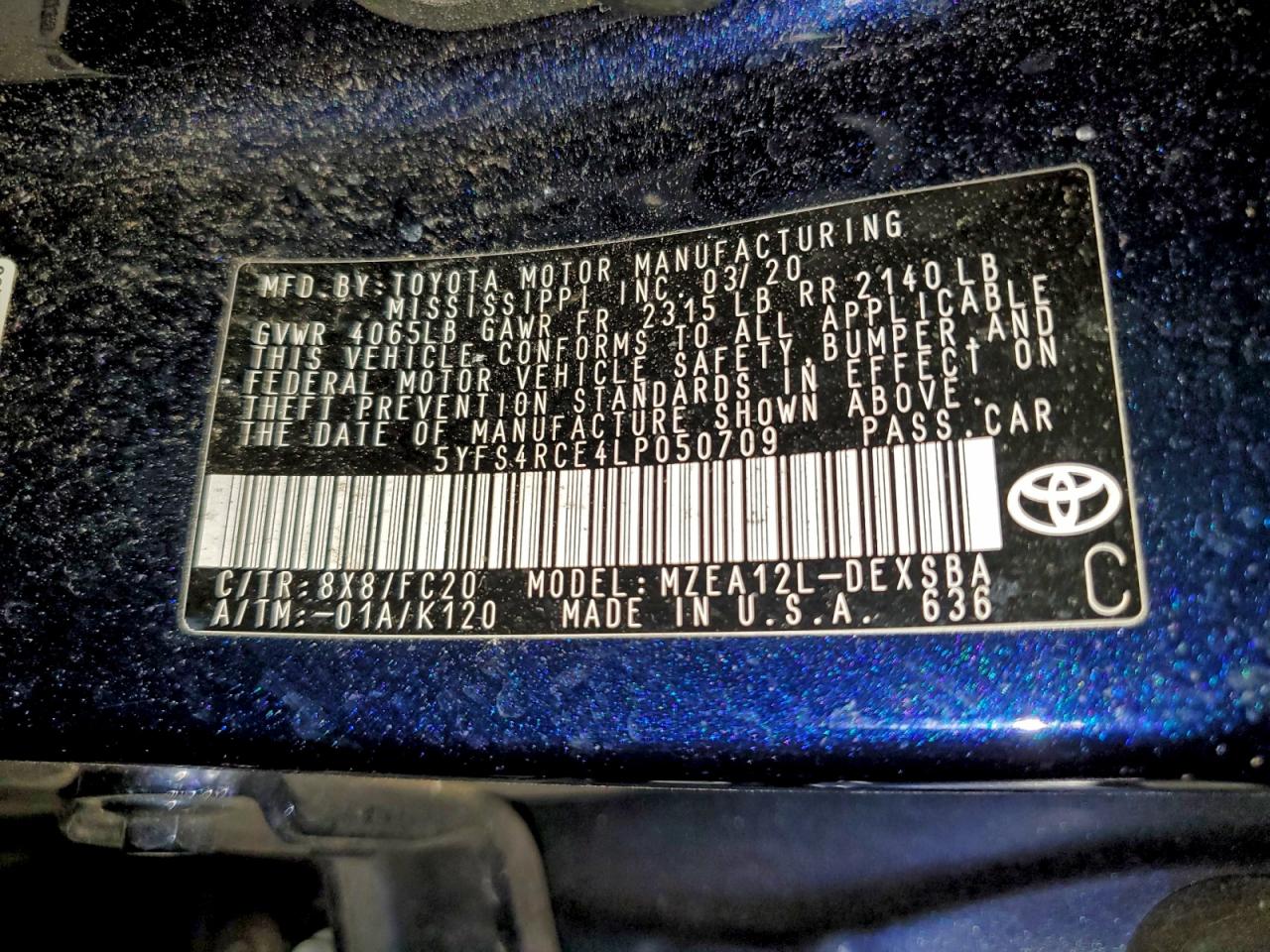 2020 TOYOTA COROLLA SE photo 13