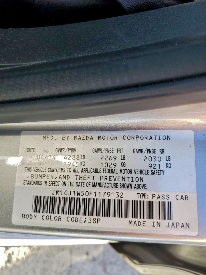 2015 MAZDA 6 GRAND TOURING photo 12