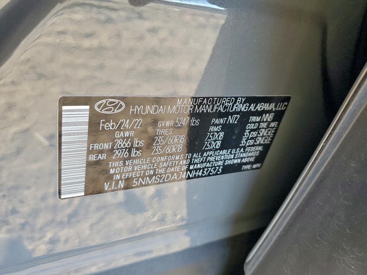 2022 HYUNDAI SANTA FE SEL photo 13