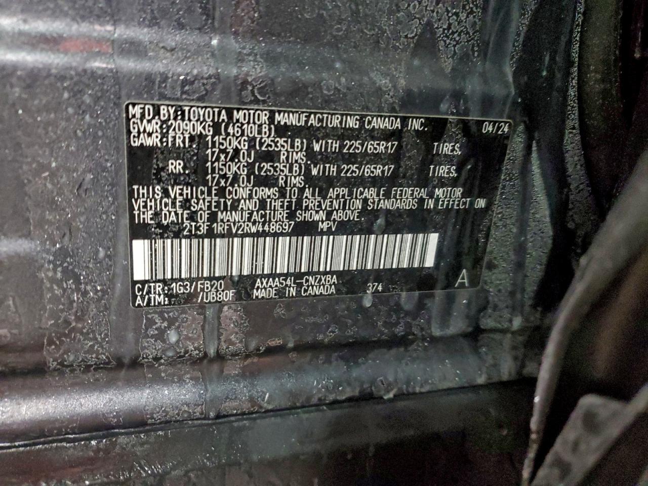 2024 TOYOTA RAV4 LE photo 12