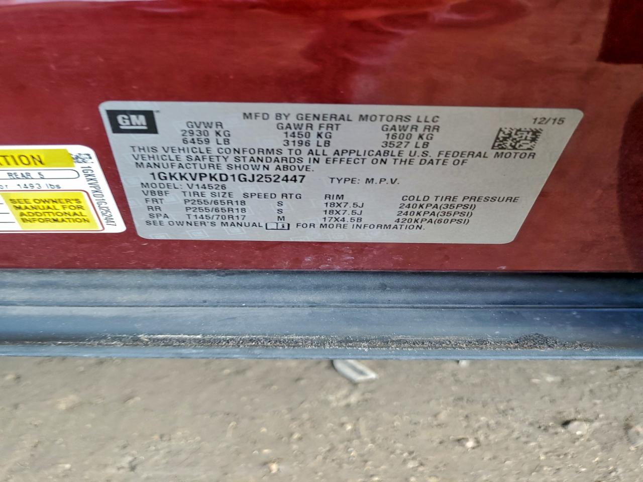2016 GMC ACADIA SLE photo 12