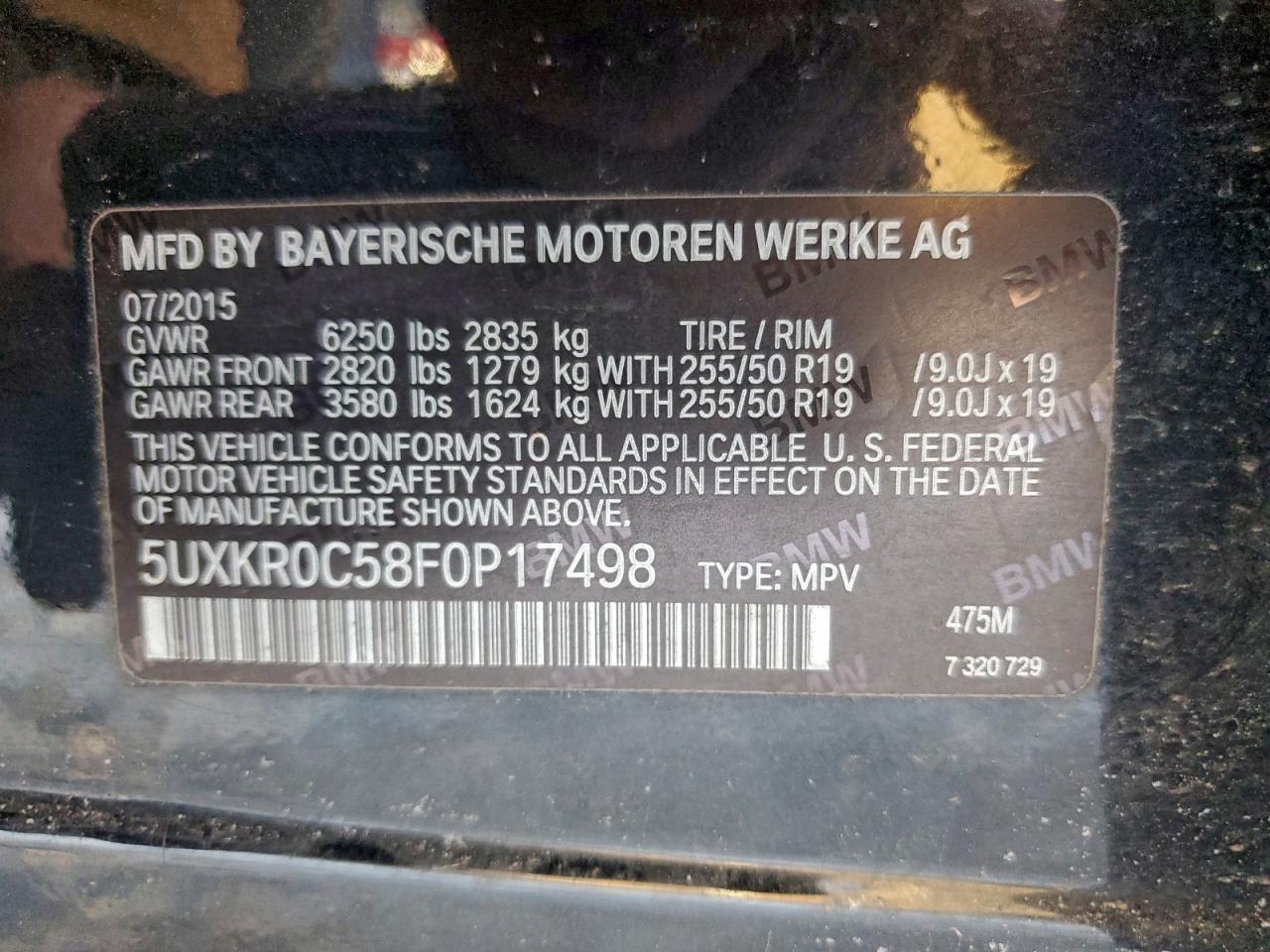 2015 BMW X5 XDRIVE35I photo 13