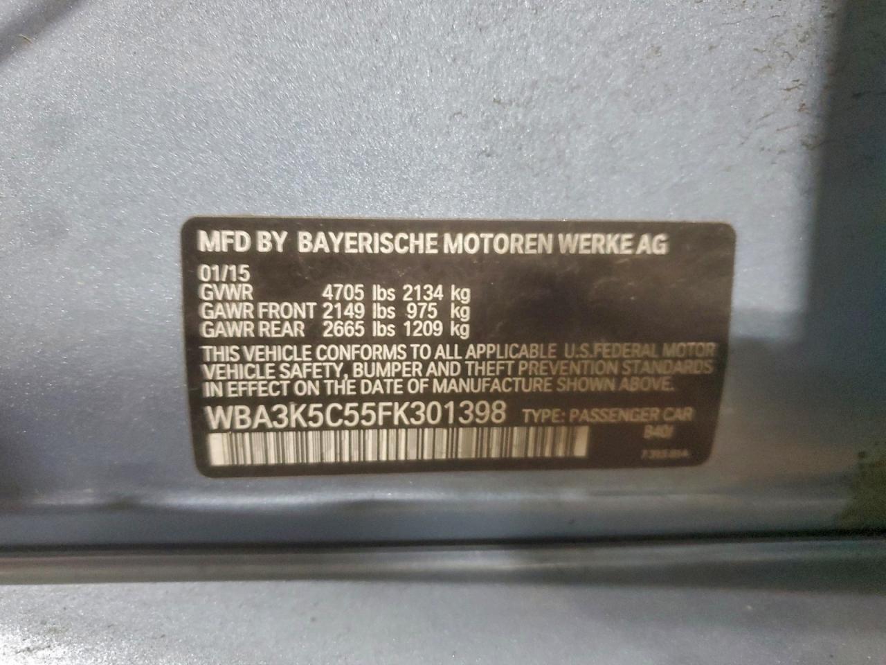 2015 BMW 328 D XDRIVE photo 12