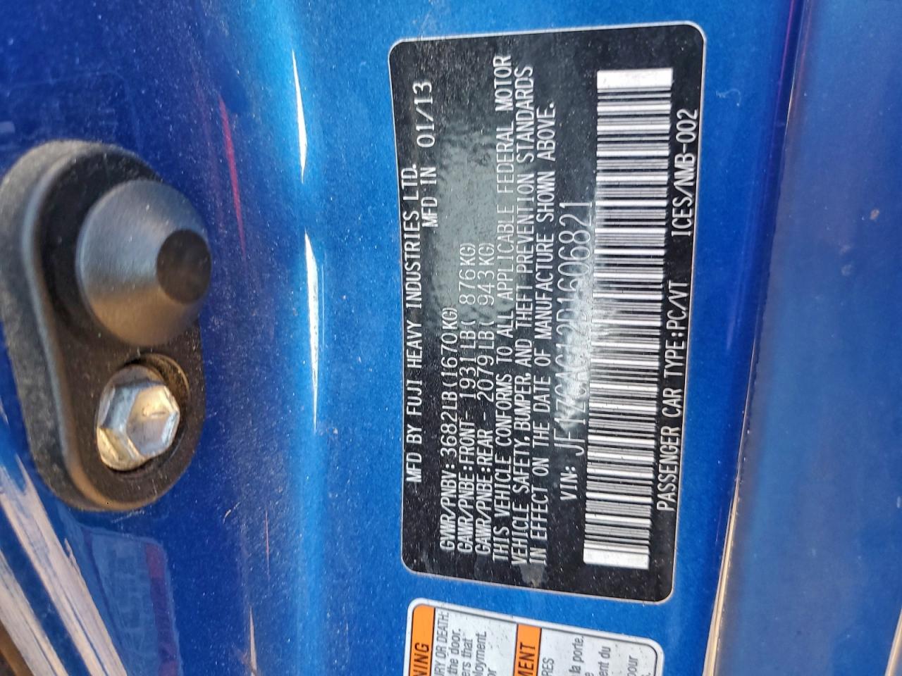 2013 SUBARU BRZ 2.0 LIMITED photo 12