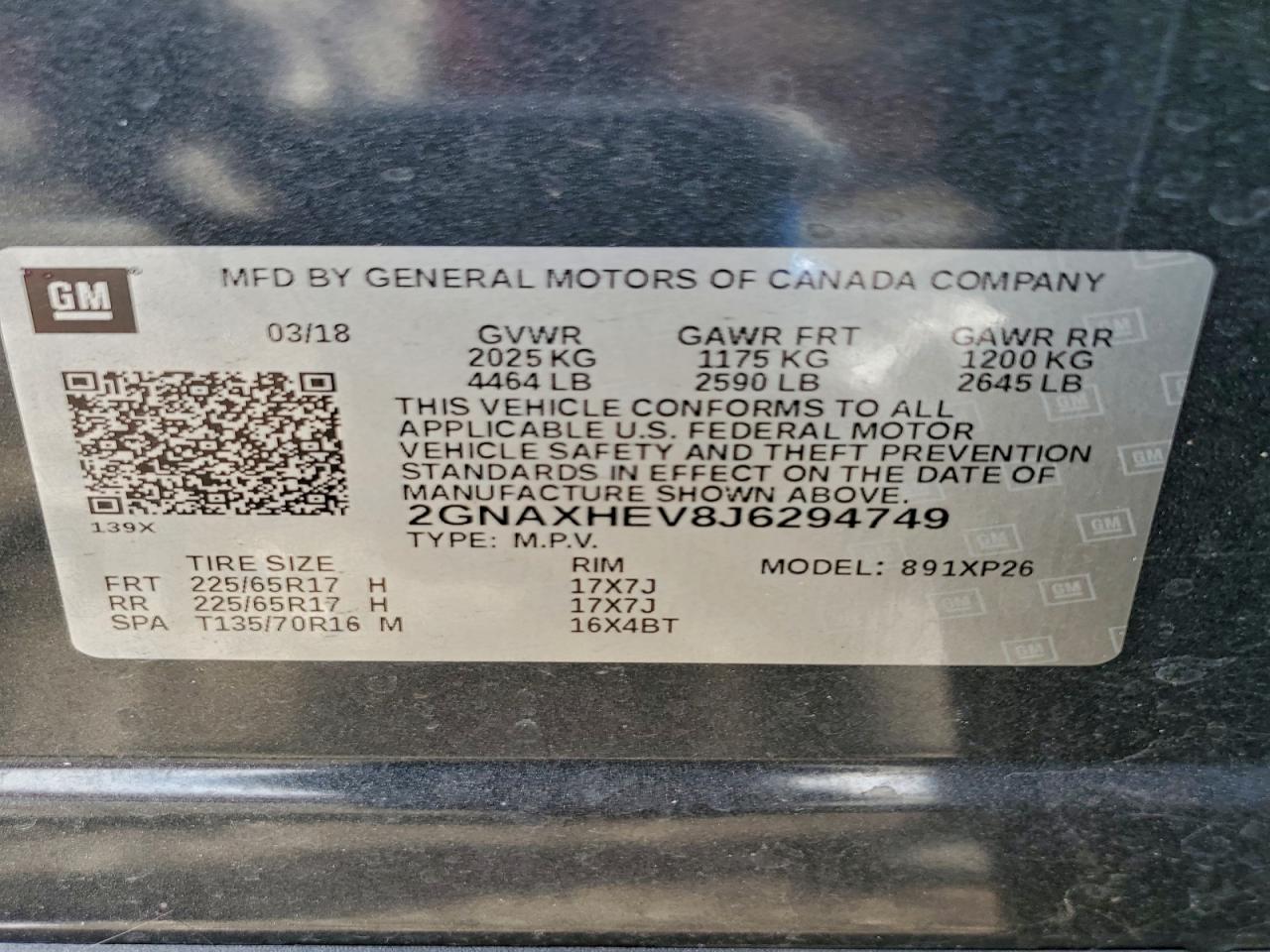 2018 CHEVROLET EQUINOX LS photo 13
