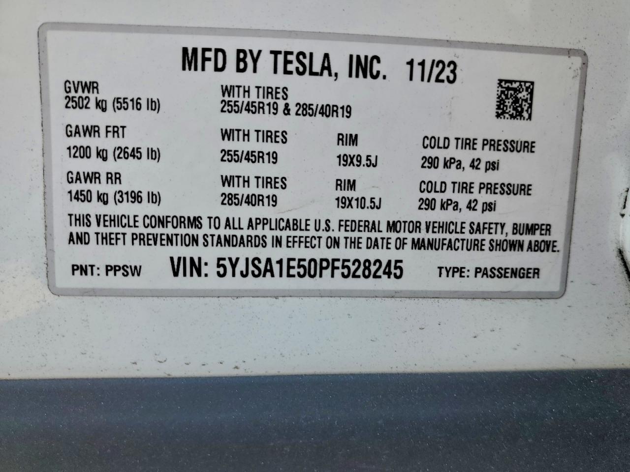 2023 TESLA MODEL S photo 12
