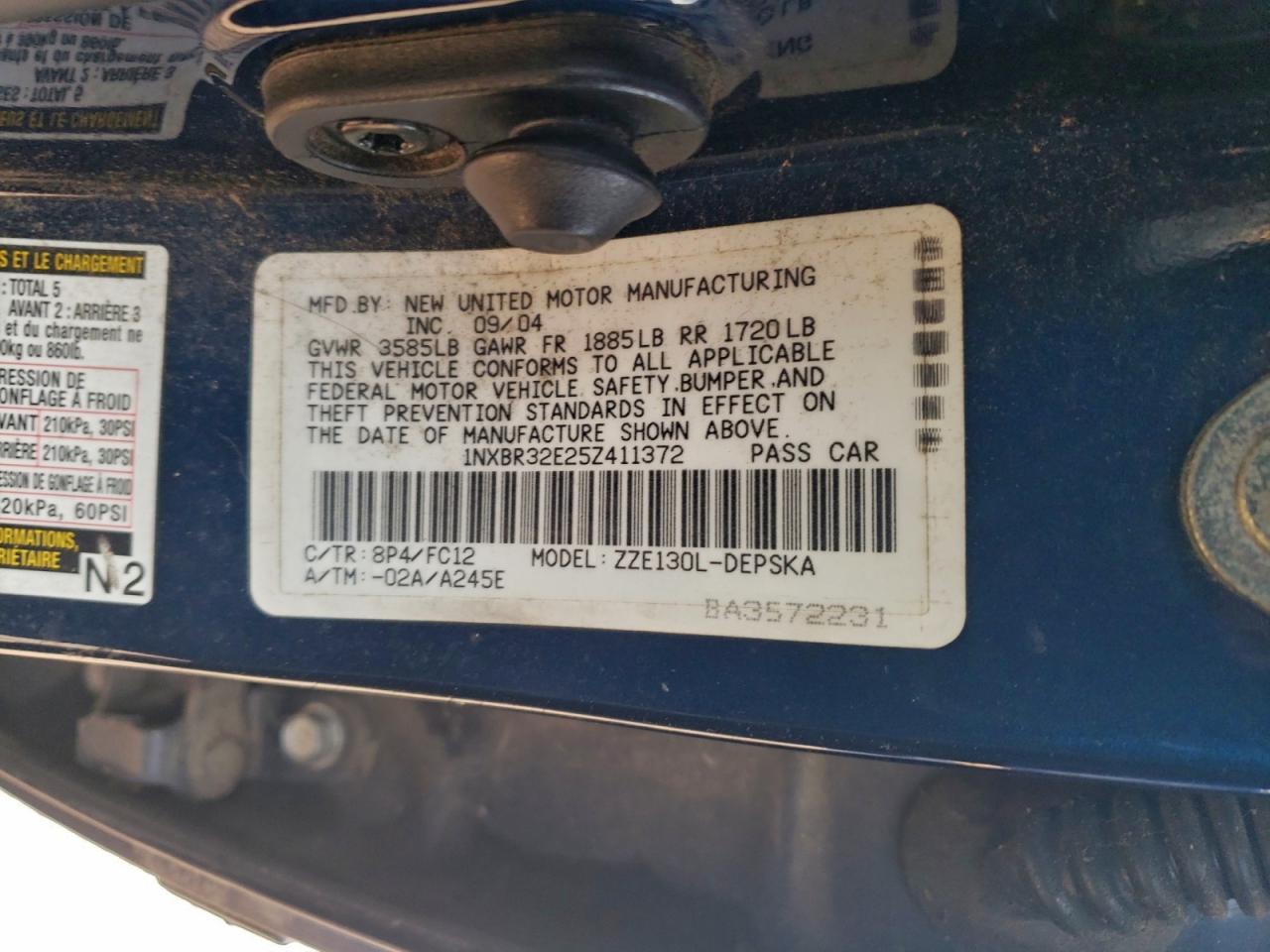 2005 TOYOTA COROLLA CE photo 23