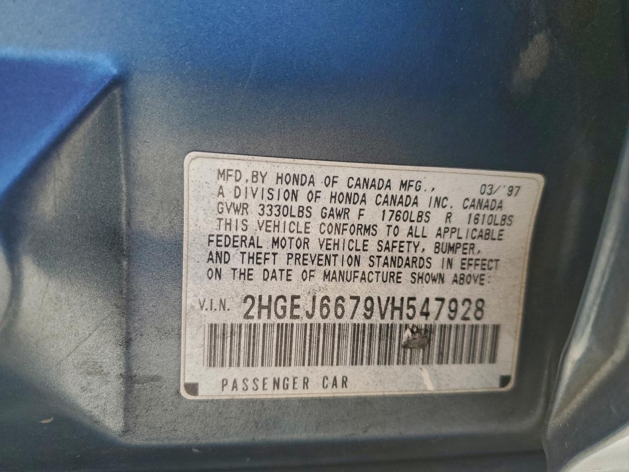 1997 HONDA CIVIC LX photo 13