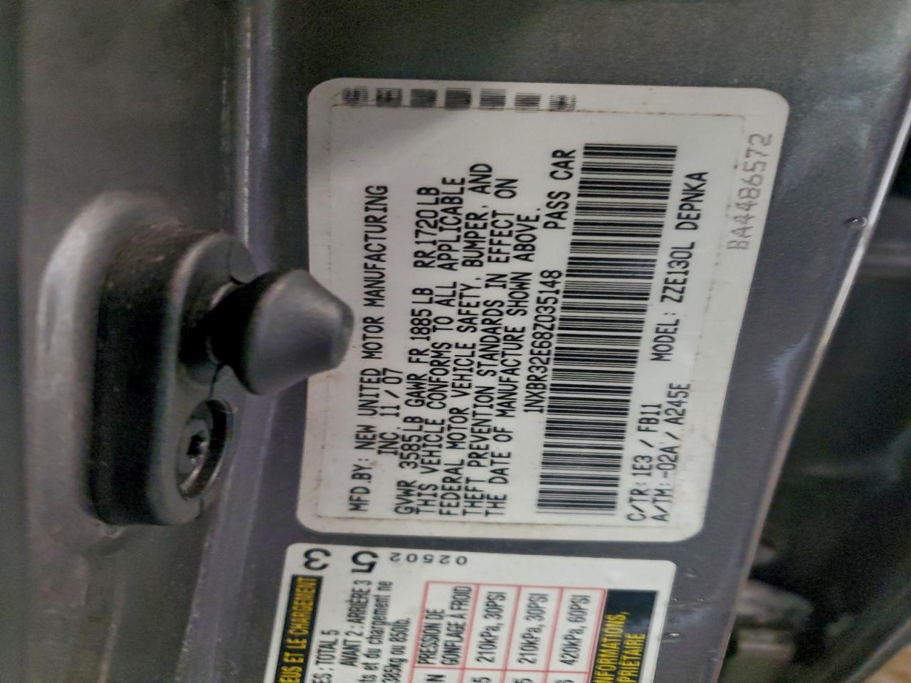 2008 TOYOTA COROLLA CE photo 13