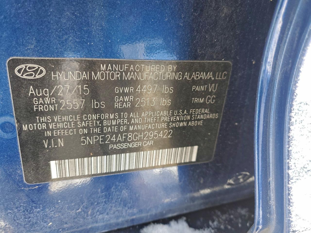 2016 HYUNDAI SONATA SE photo 34