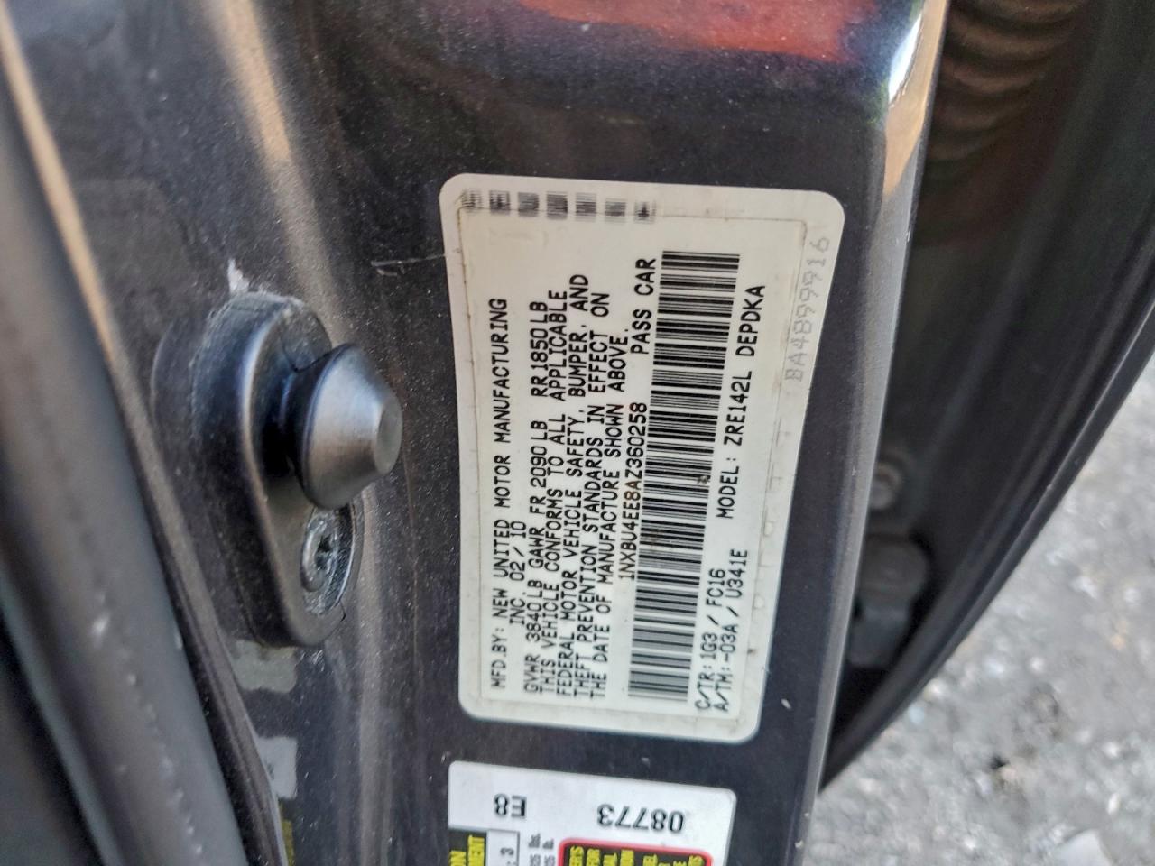 2010 TOYOTA COROLLA BASE photo 34
