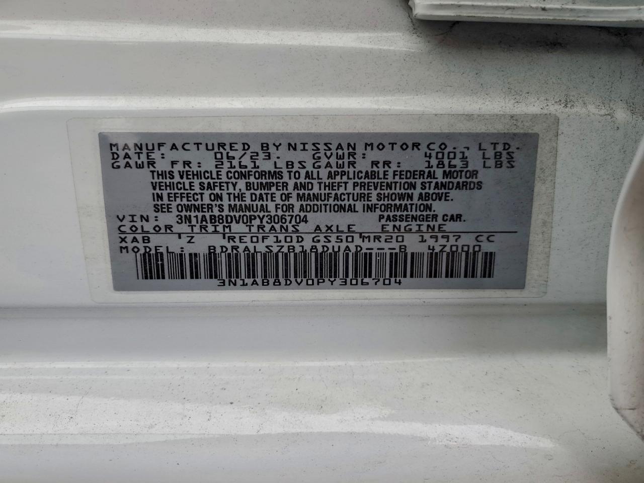 2023 NISSAN SENTRA SR photo 12