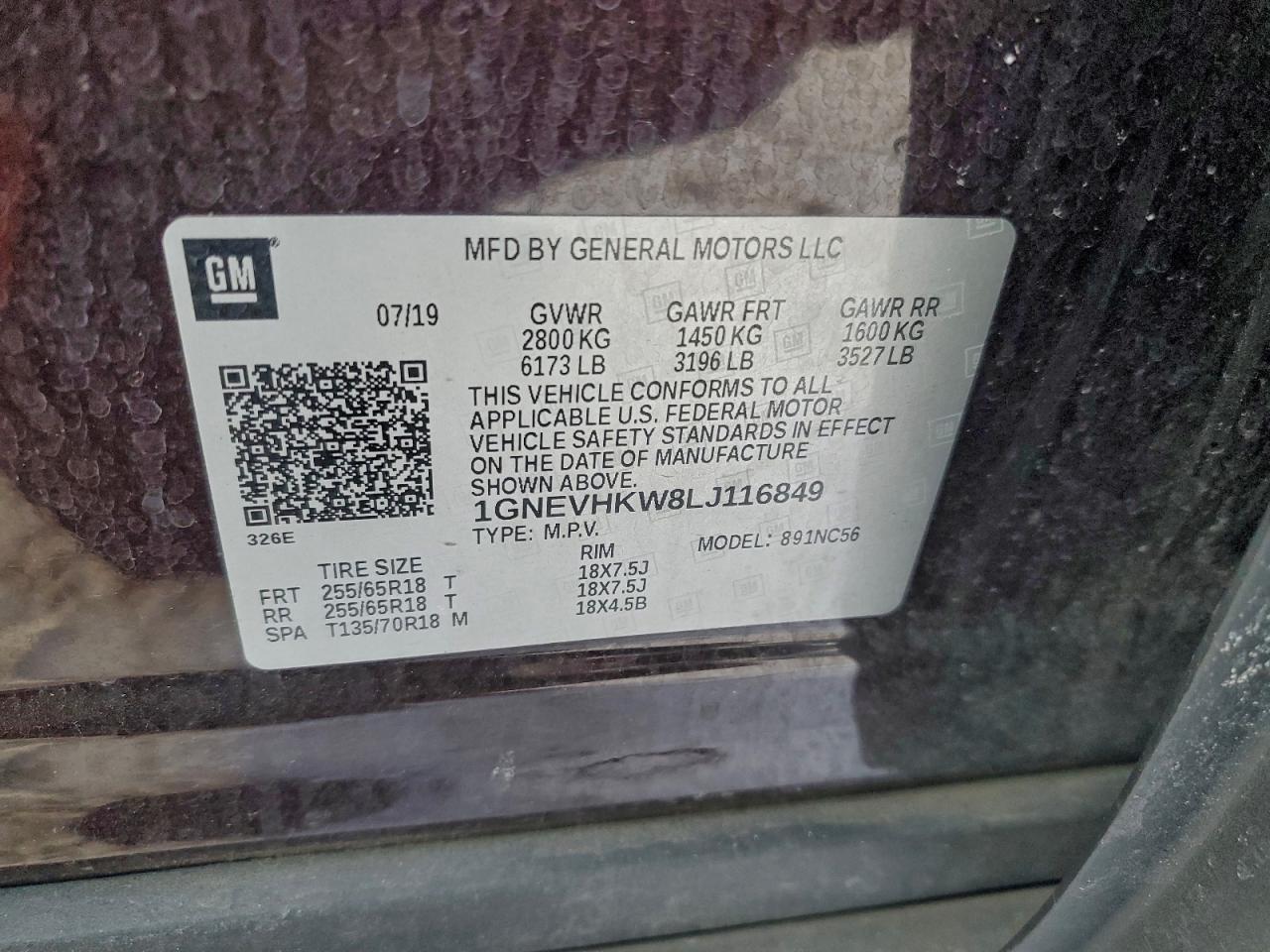 2020 CHEVROLET TRAVERSE LT photo 14