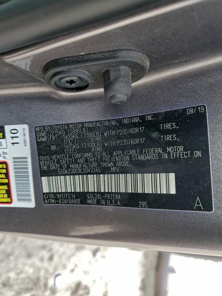 2020 TOYOTA SIENNA LE photo 14