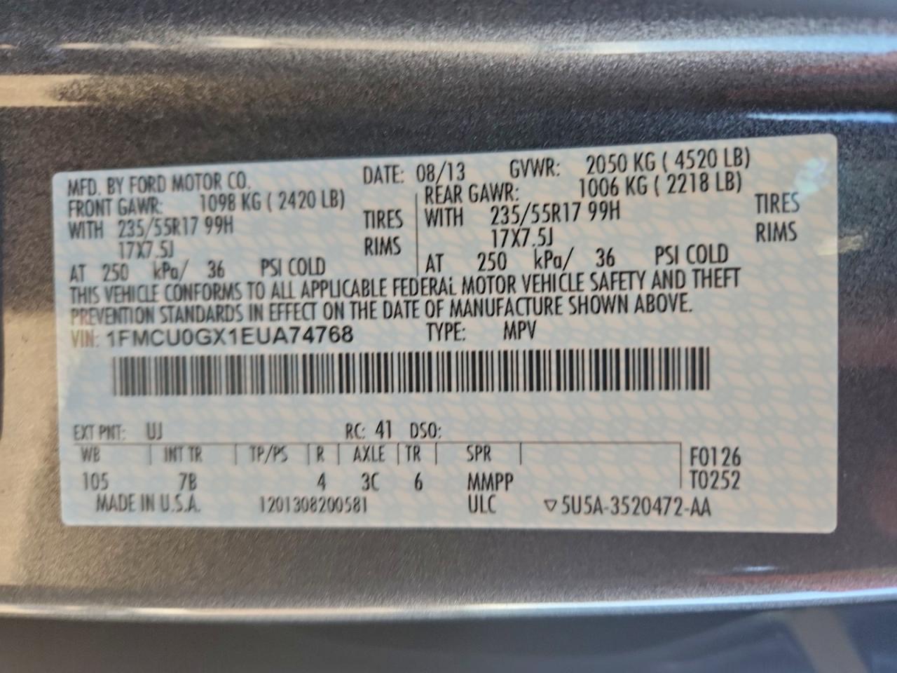 2014 FORD ESCAPE SE photo 13