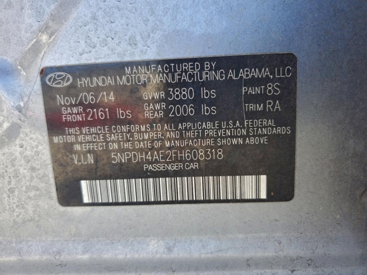 2015 HYUNDAI ELANTRA SE photo 12