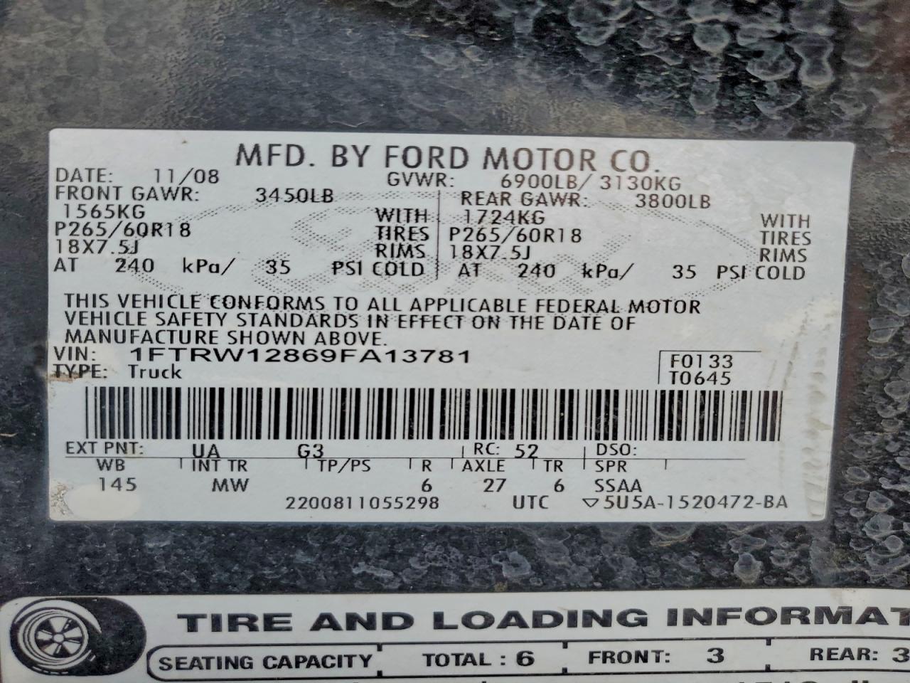2009 FORD F150 SUPERCREW photo 12