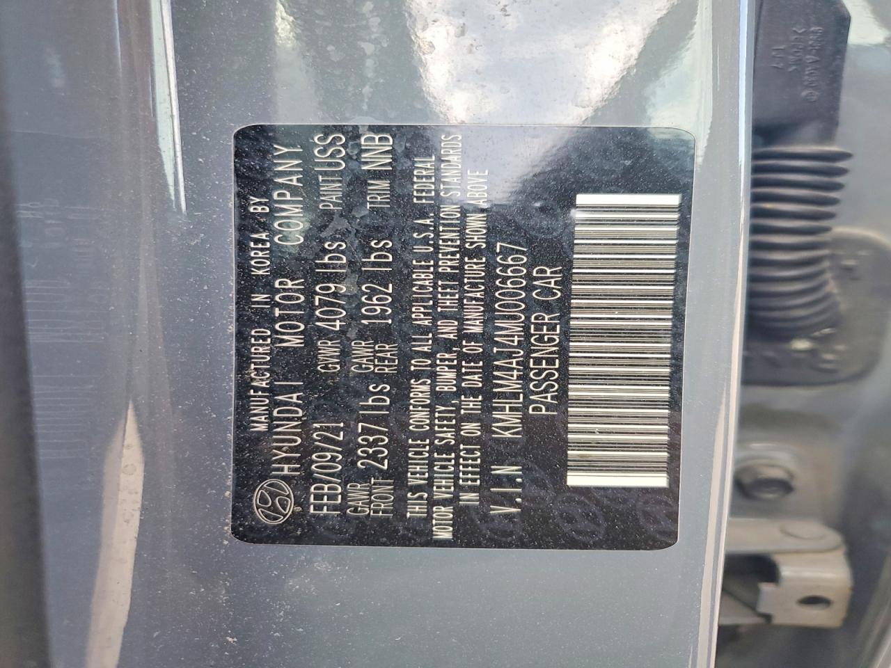 2021 HYUNDAI ELANTRA BLUE photo 12