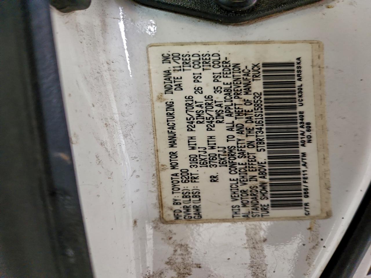2001 TOYOTA TUNDRA ACCESS CAB photo 12