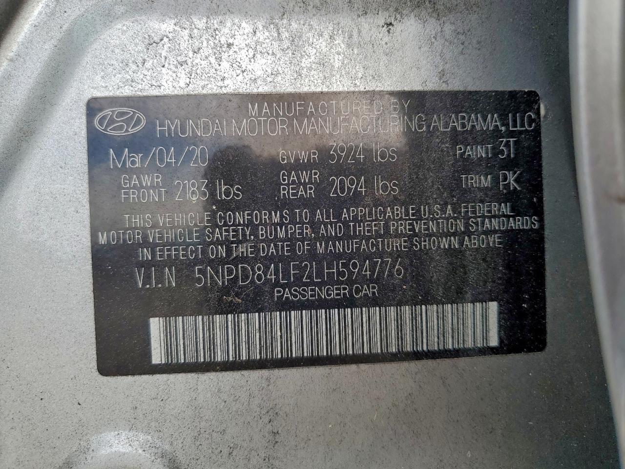 2020 HYUNDAI ELANTRA SEL photo 12