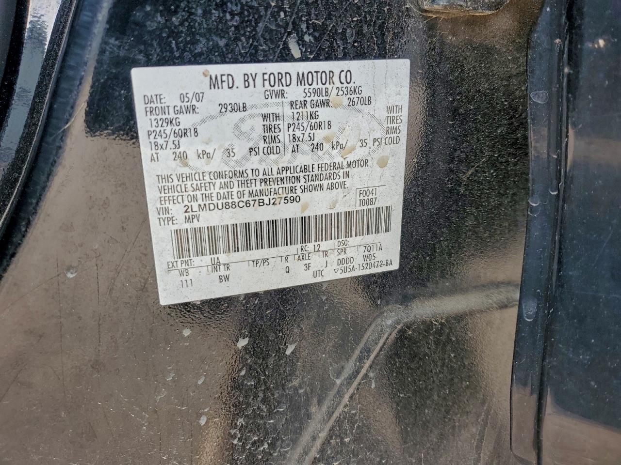 2007 LINCOLN MKX photo 13