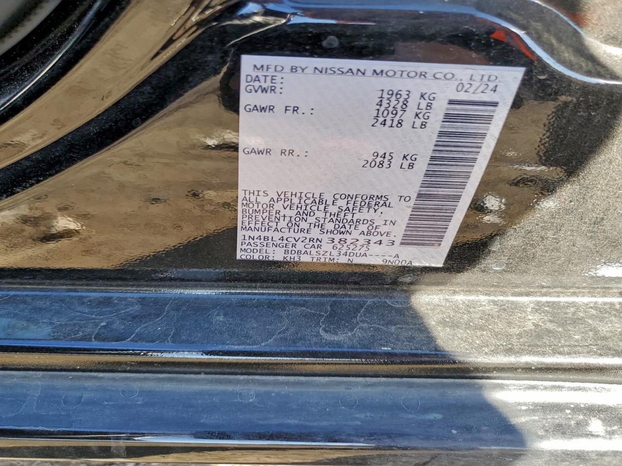 2024 NISSAN ALTIMA SR photo 12