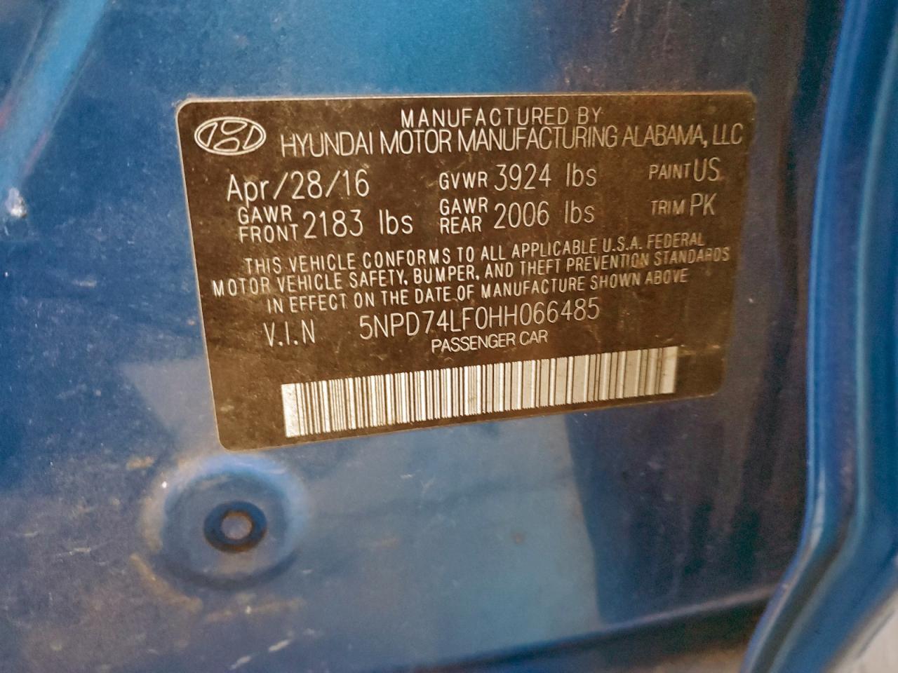 2017 HYUNDAI ELANTRA SE photo 12
