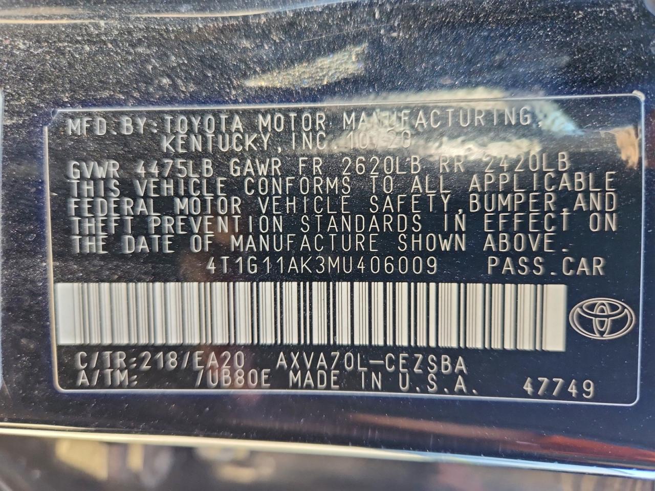 2021 TOYOTA CAMRY SE photo 23