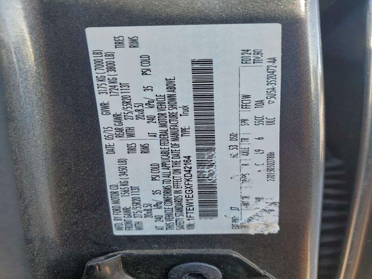 2015 FORD F150 SUPERCREW photo 23