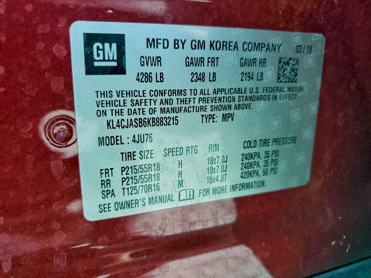 2019 BUICK ENCORE PREFERRED photo 13