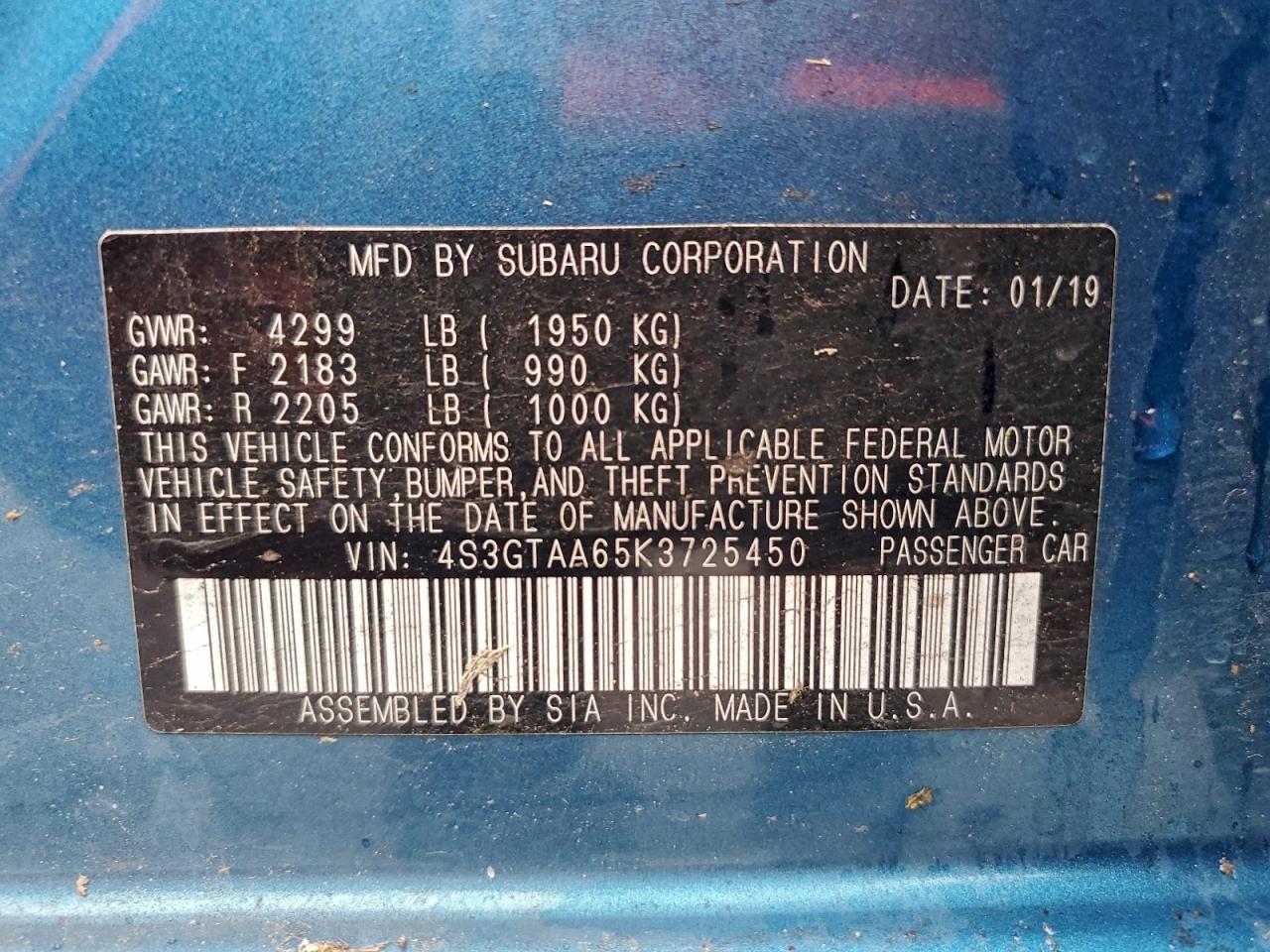 2019 SUBARU IMPREZA photo 37