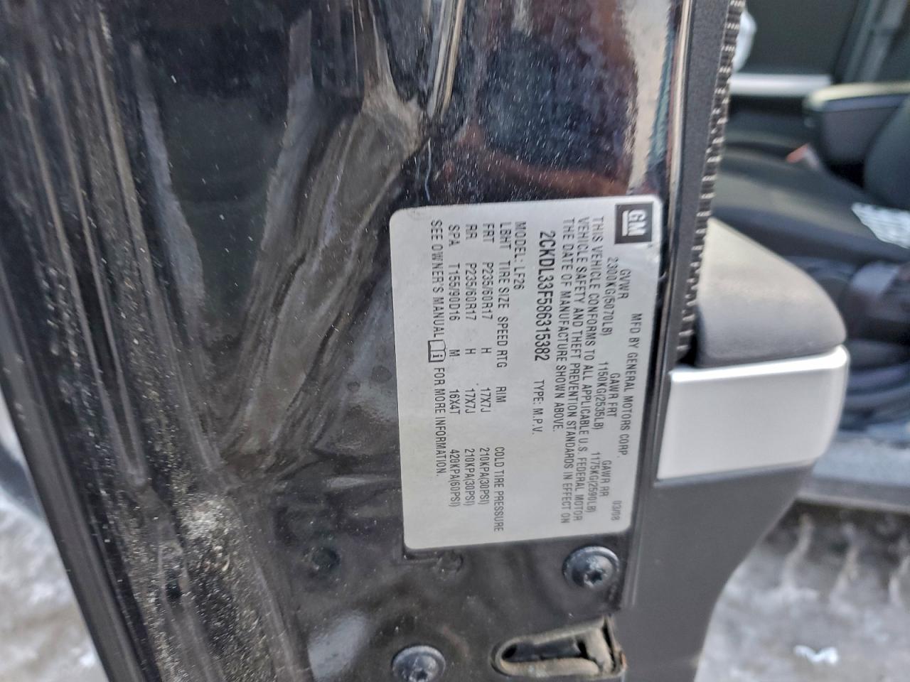 2008 PONTIAC TORRENT photo 12