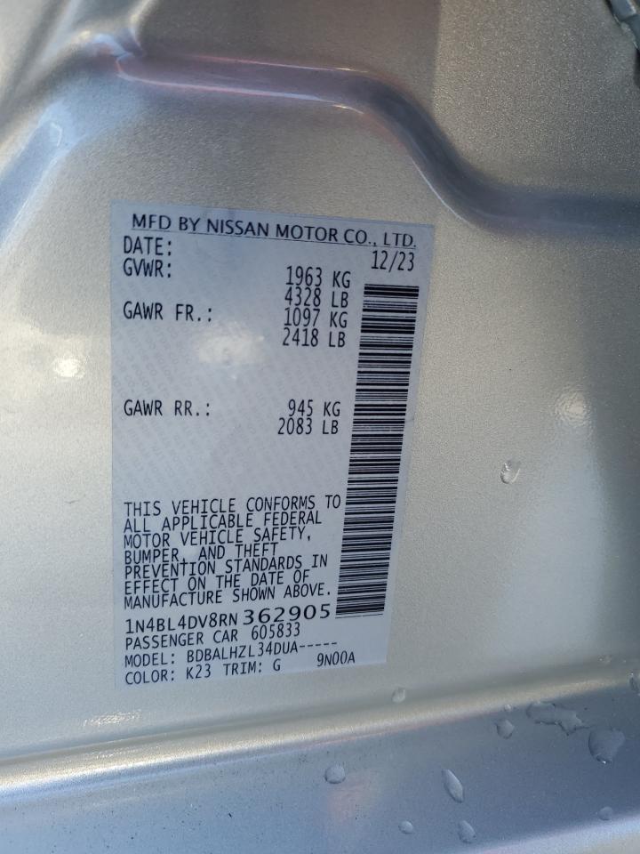 2024 NISSAN ALTIMA SV photo 12