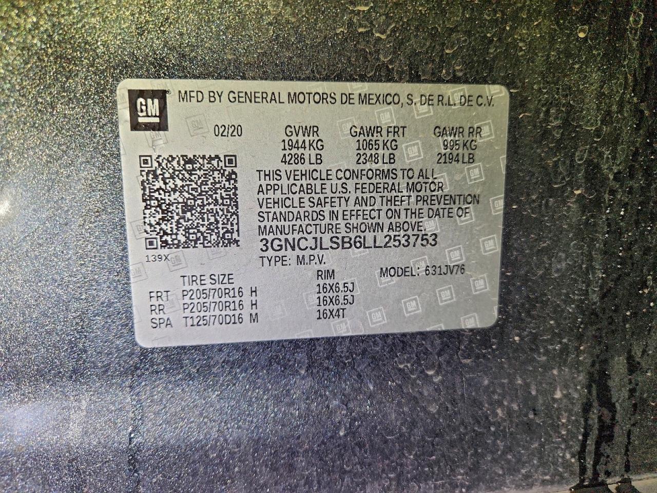 2020 CHEVROLET TRAX 1LT photo 14