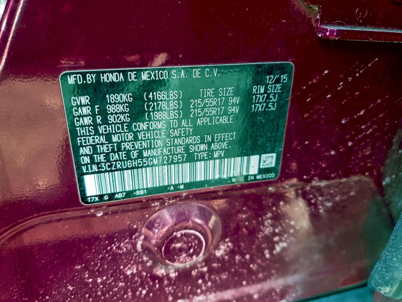 2016 HONDA HR-V EX photo 13