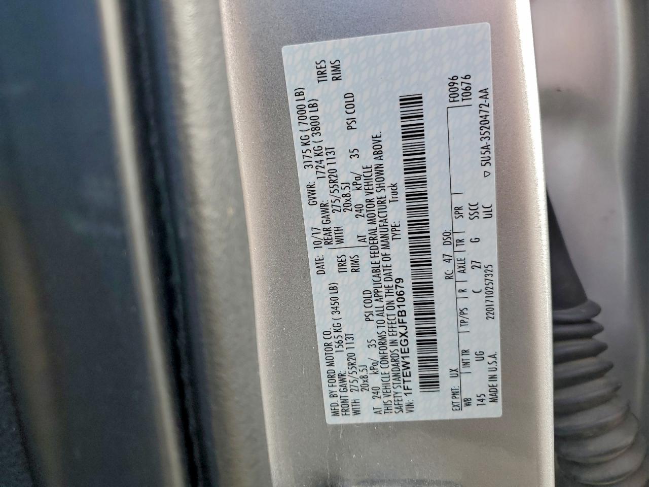2018 FORD F150 SUPERCREW photo 45