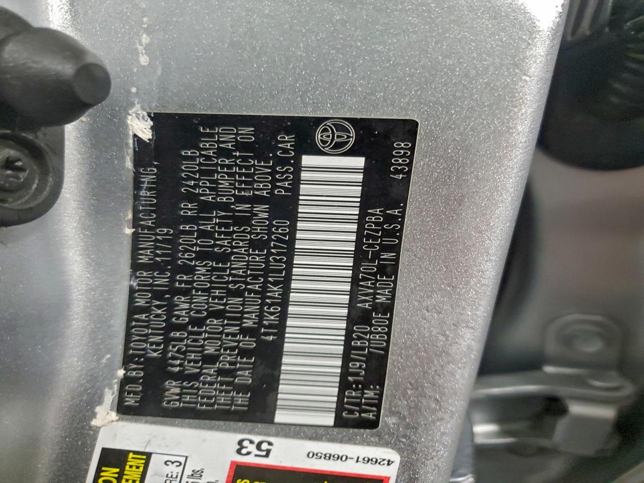 2020 TOYOTA CAMRY XSE photo 12