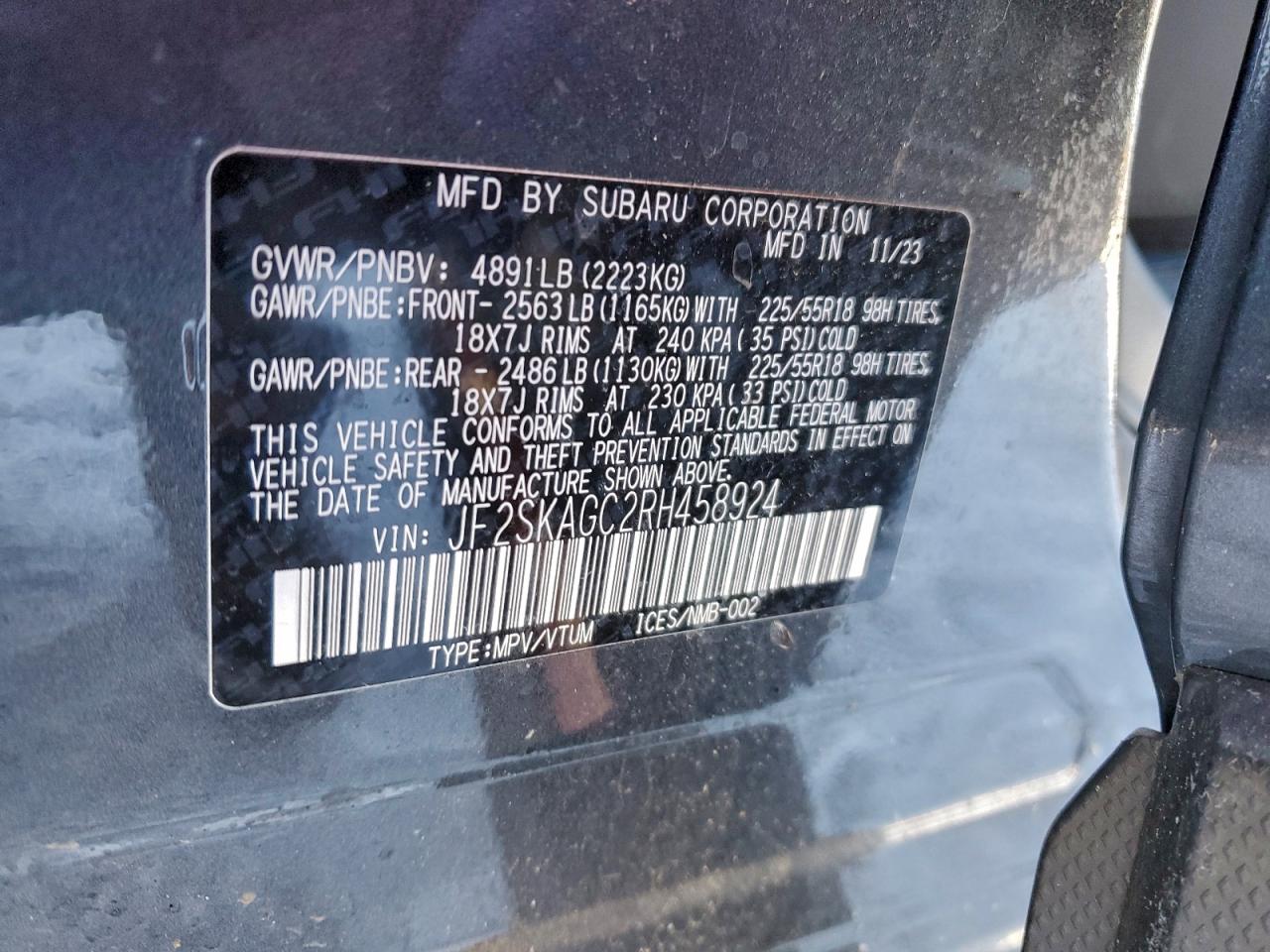 2024 SUBARU FORESTER SPORT photo 12