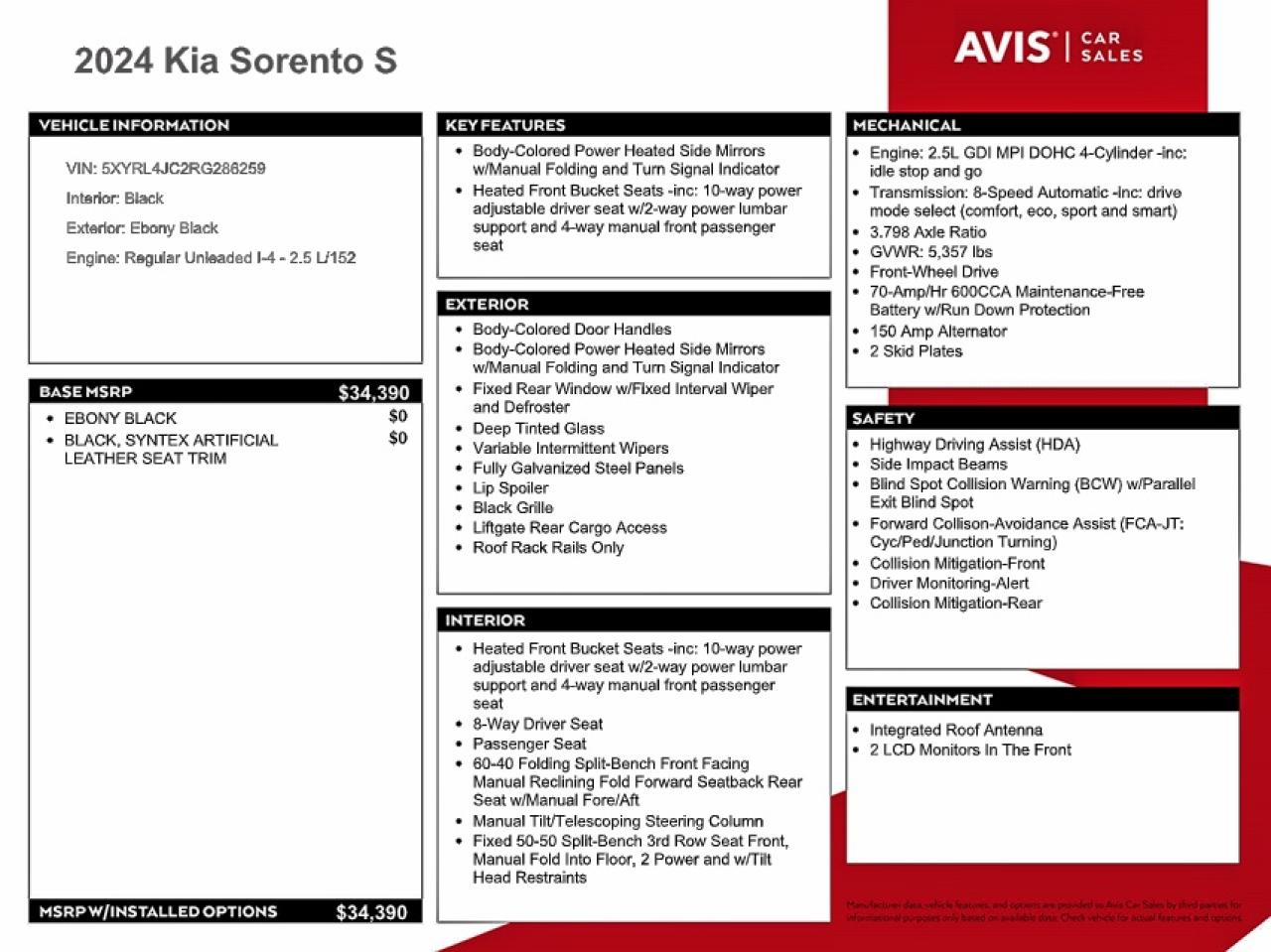 2024 KIA SORENTO S photo 13