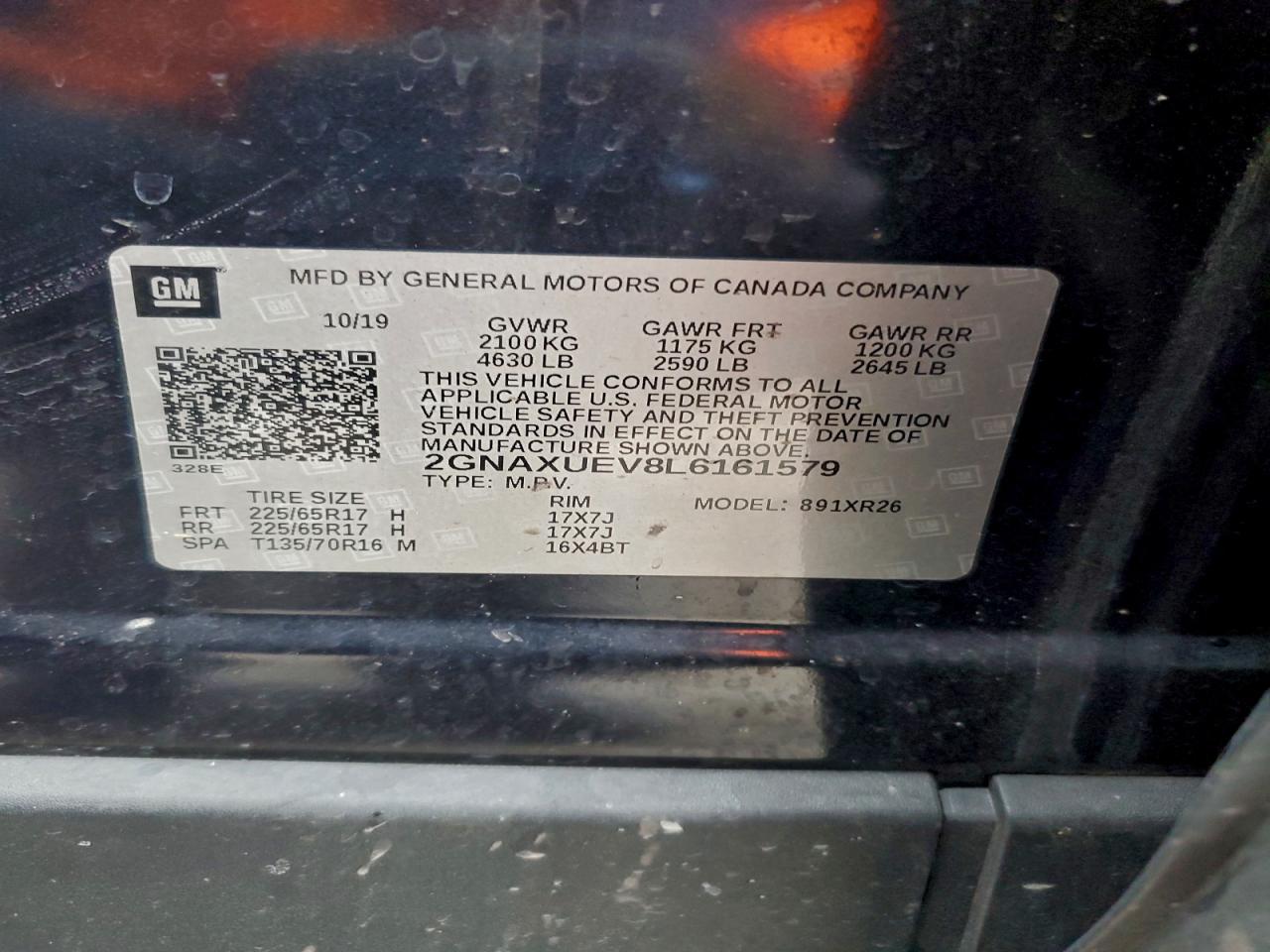 2020 CHEVROLET EQUINOX LT photo 13