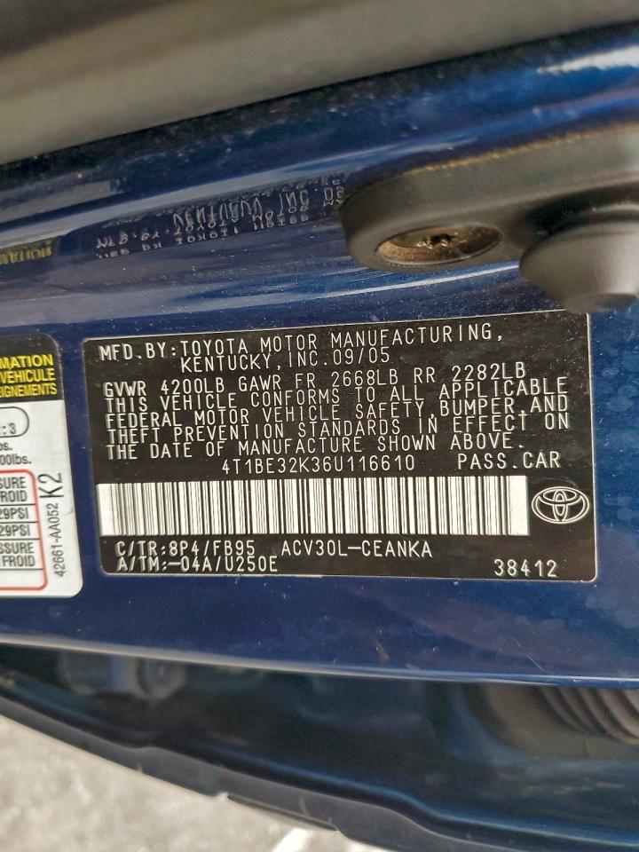 2006 TOYOTA CAMRY LE photo 23