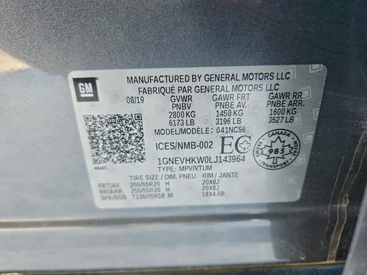 2020 CHEVROLET TRAVERSE LT photo 14