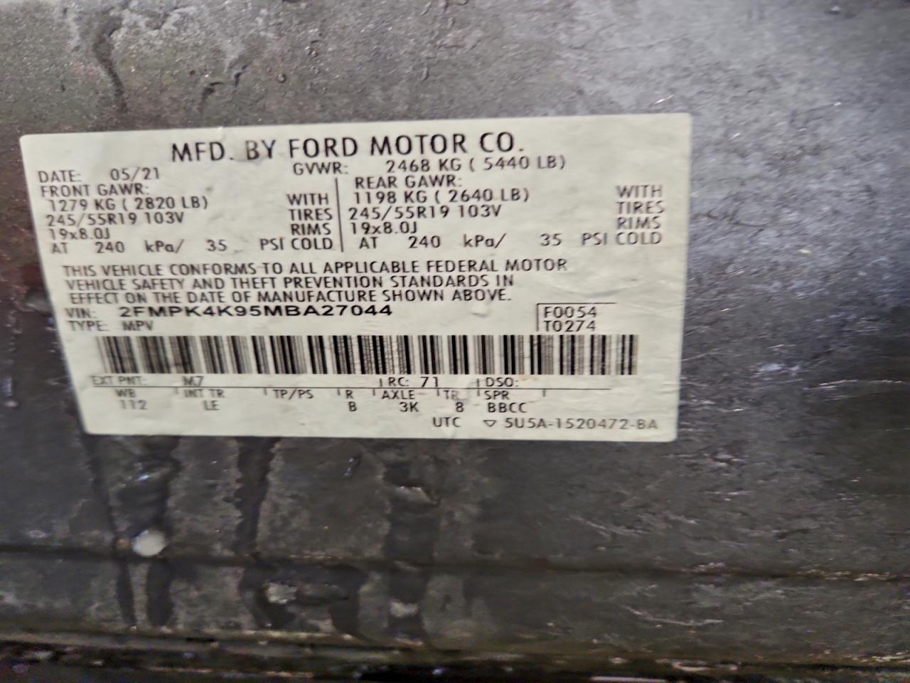 2021 FORD EDGE TITANIUM photo 13
