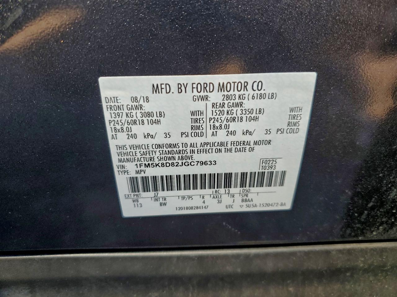 2018 FORD EXPLORER XLT photo 13
