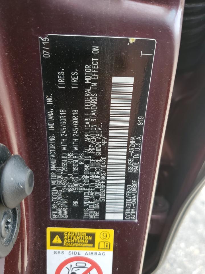 2019 TOYOTA HIGHLANDER LE photo 13