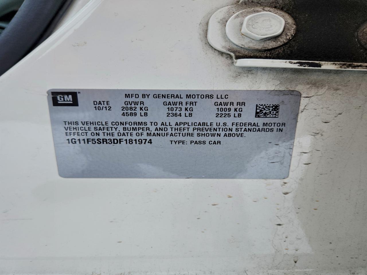 2013 CHEVROLET MALIBU 2LT photo 12